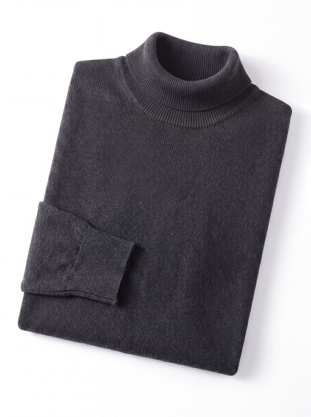 Slim Fit Turtleneck Sweater — Dark grey