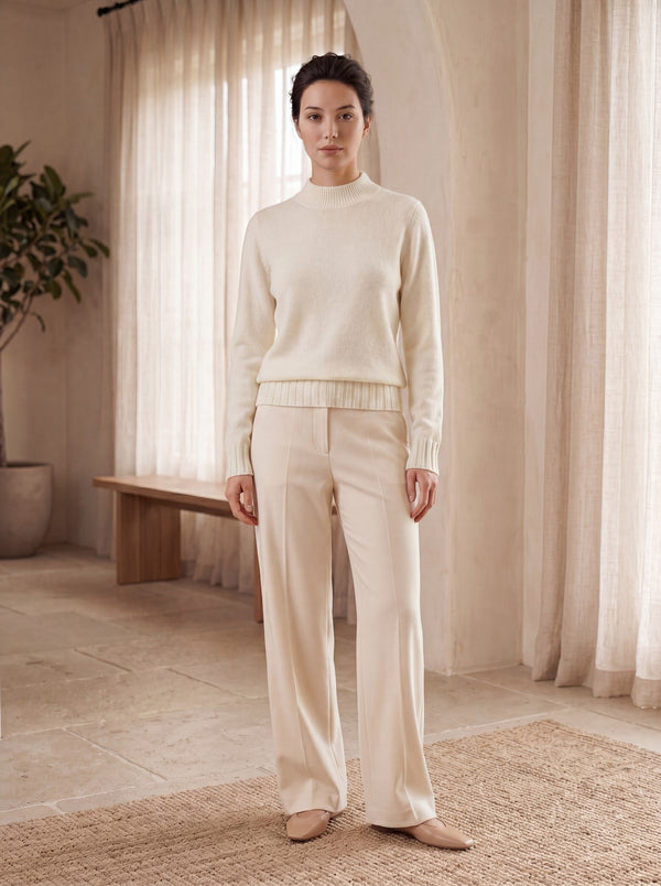 Women's High Neck Long Sleeve Sweater