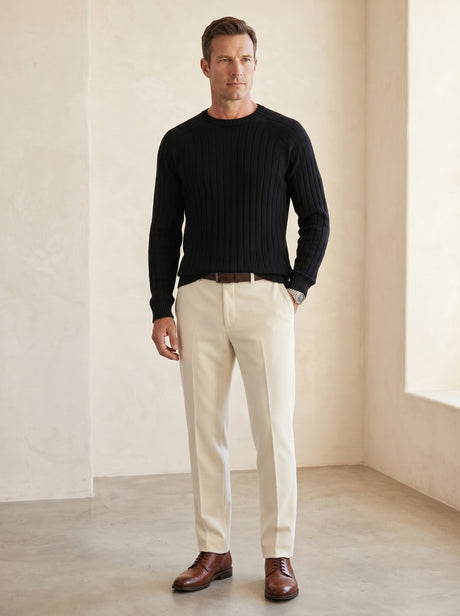 Men's Wool Crew Neck Pullover