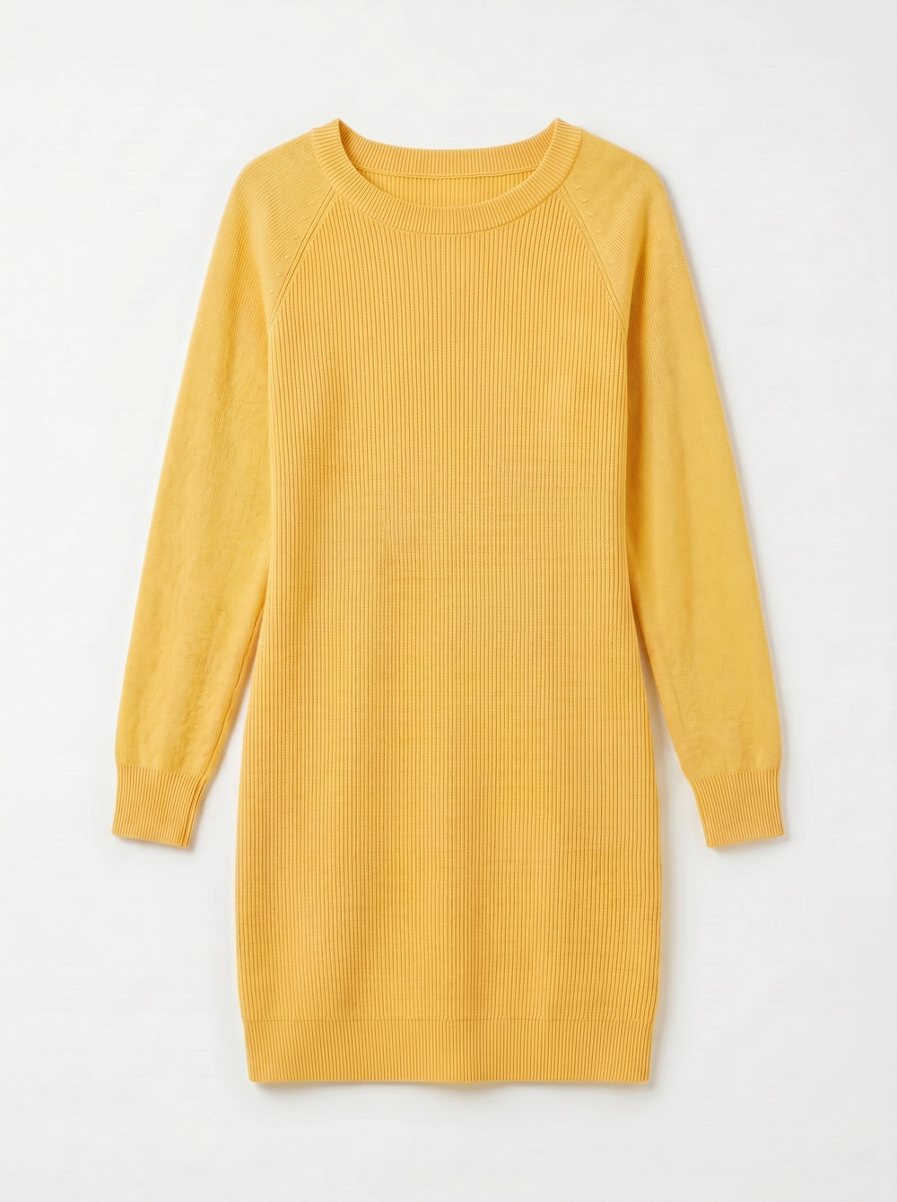 Women's Multi-Color Cashmere Sweater Dress — Yellow