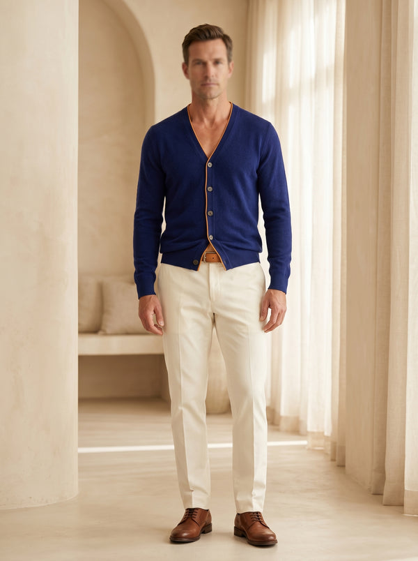 Men's V-Neck Cashmere Cardigan