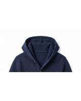 Men's Hooded Wool Cardigan with Front Button