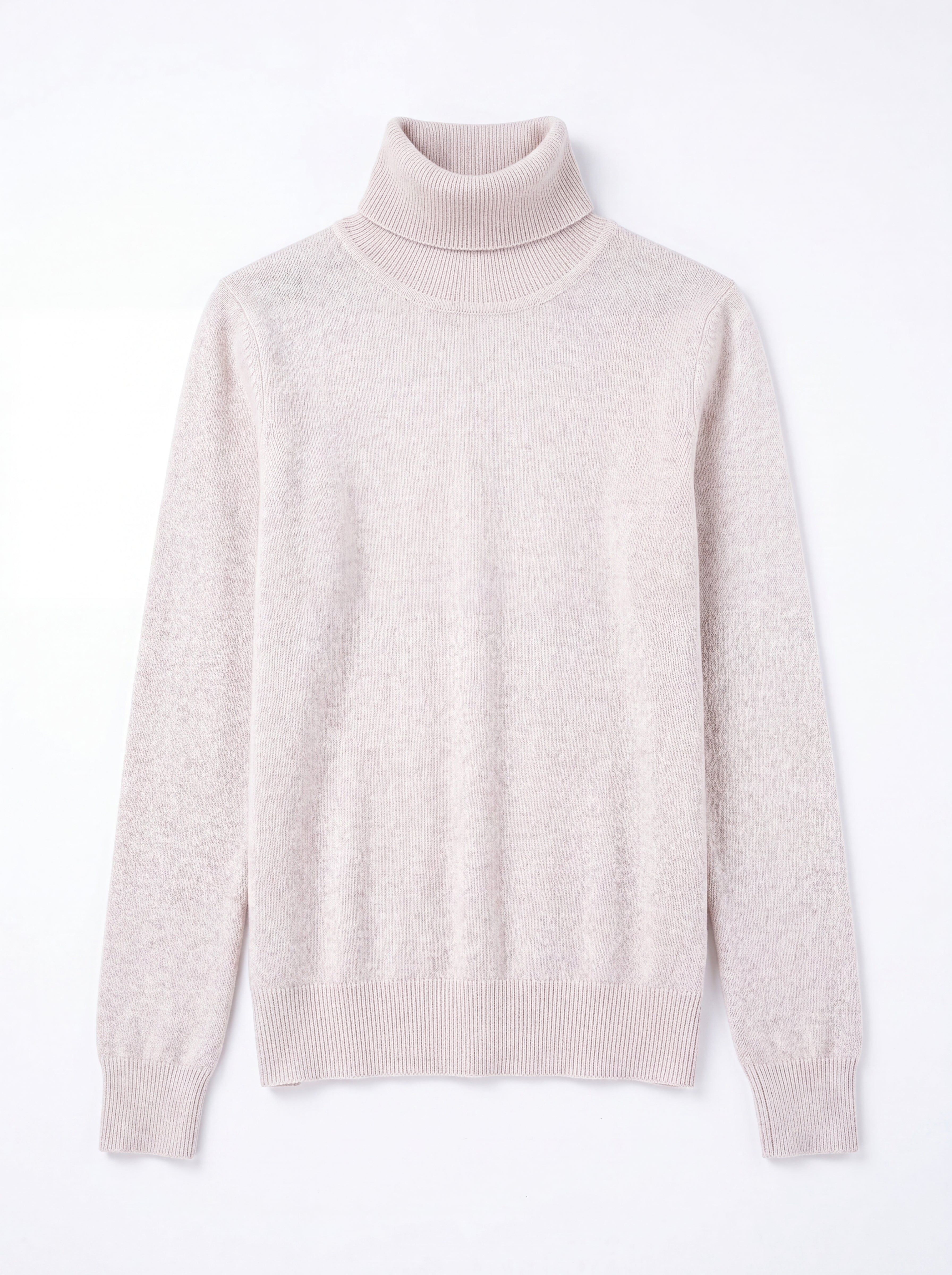 Classic Turtleneck Cashmere Sweater — Beige