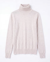 Classic Turtleneck Cashmere Sweater — Beige