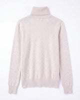 Classic Turtleneck Cashmere Sweater — Beige
