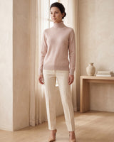 Classic Turtleneck Cashmere Sweater — Beige