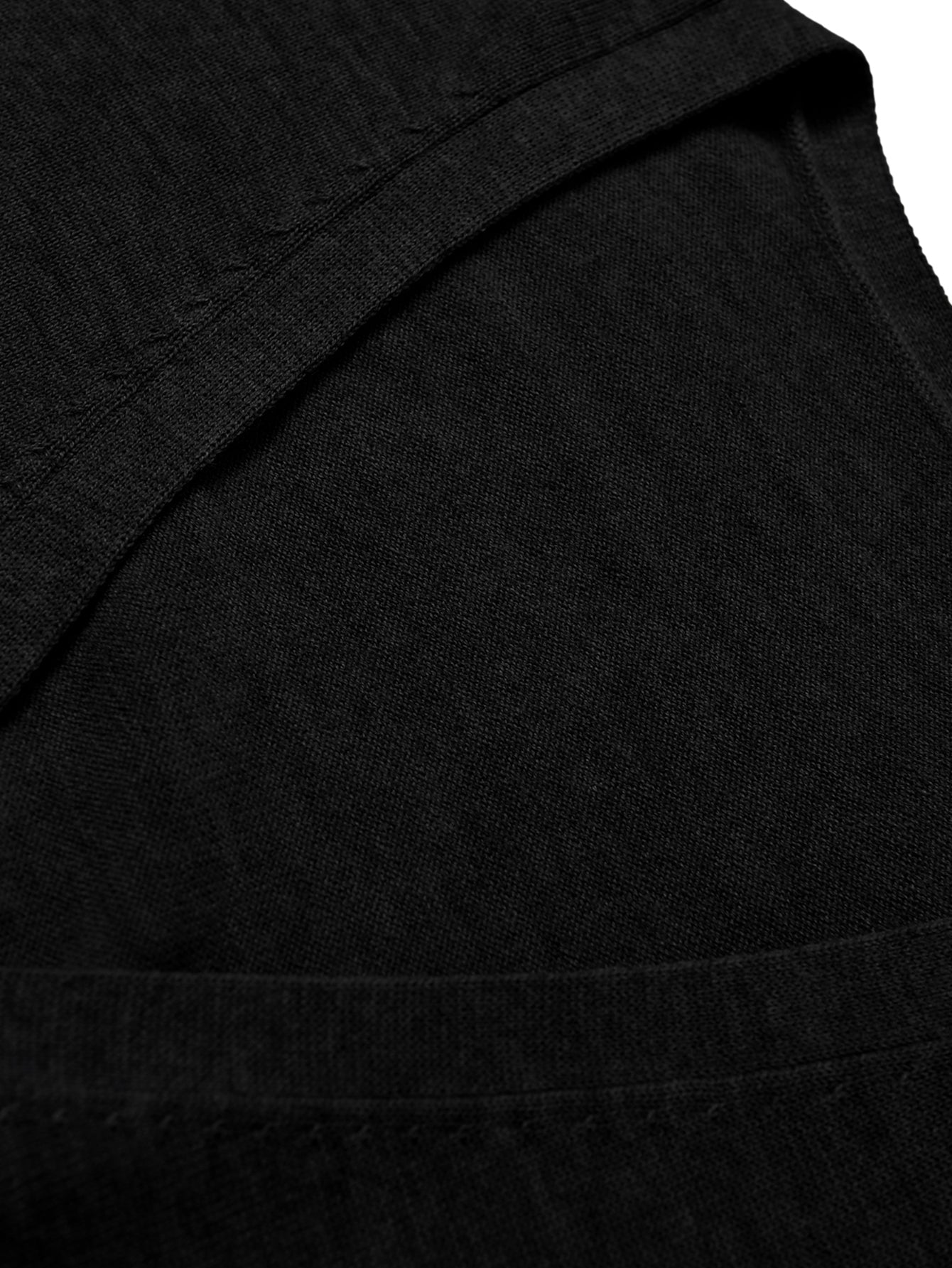 V-Neck Knit Cardigan — Black