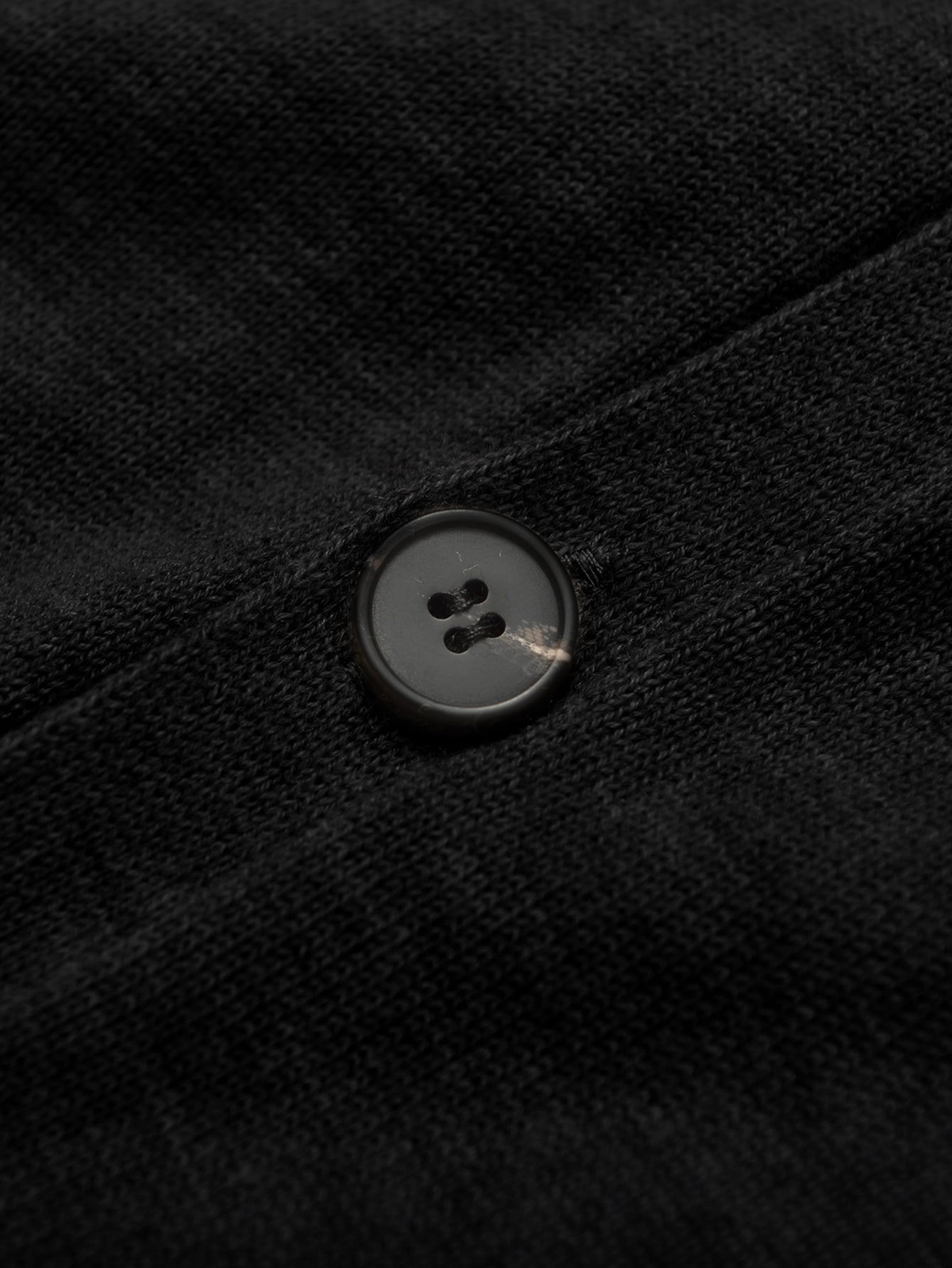 V-Neck Knit Cardigan — Black