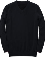 Men's V-Neck Cashmere Sweater — Black