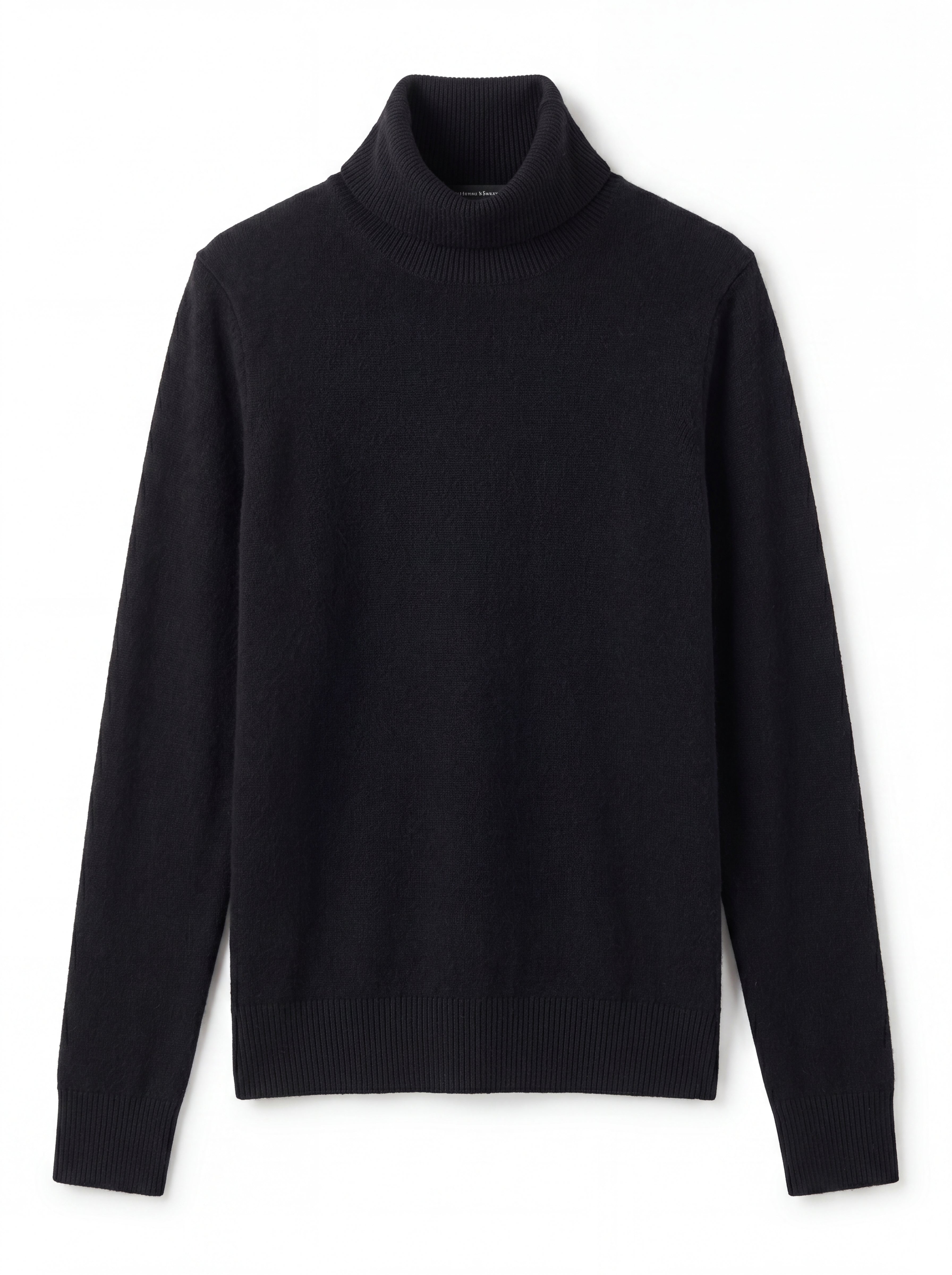 Classic Turtleneck Cashmere Sweater — Black