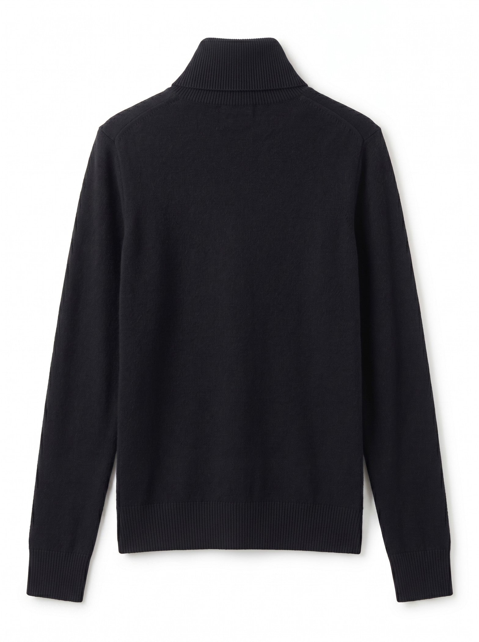 Classic Turtleneck Cashmere Sweater — Black