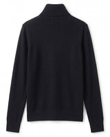 Classic Turtleneck Cashmere Sweater — Black