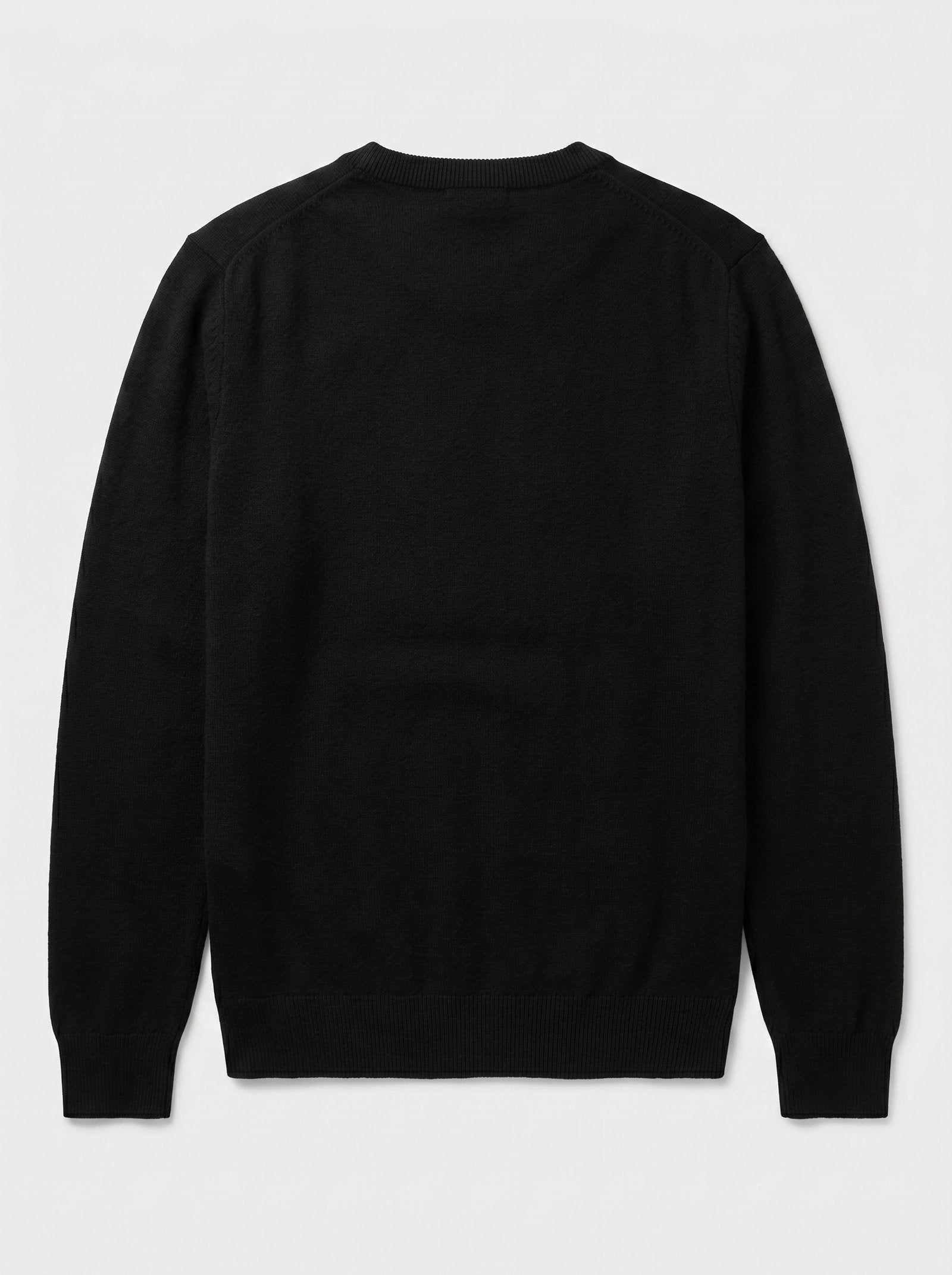 Men's V-Neck Cashmere Sweater — Black