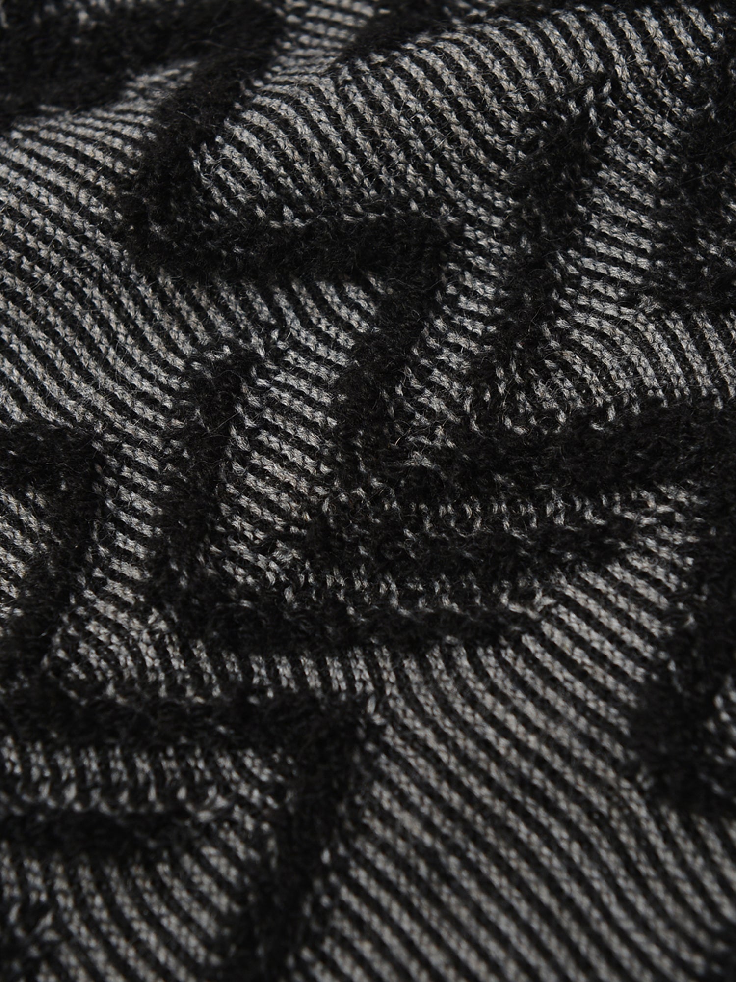 Diamond Knit Crew Neck Sweater — Black