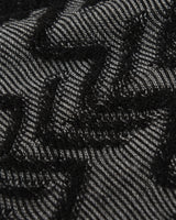 Diamond Knit Crew Neck Sweater — Black