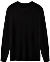 Raglan Crew Neck Sweater — Black