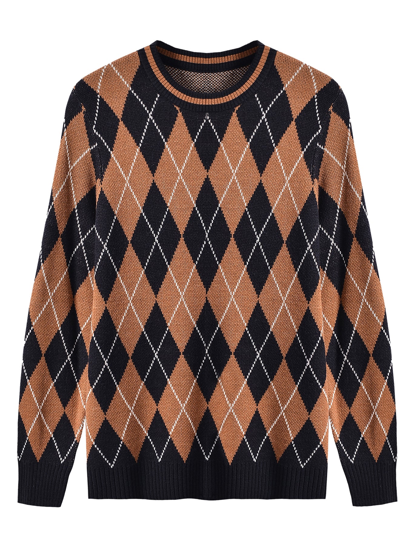 Checkered Crew Neck Sweater