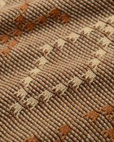 Diamond Pattern Crew Neck Sweater — Brown
