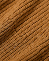 Shawl Collar Cable Knit Pullover — Brown