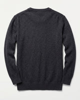 Men's V-Neck Cashmere Sweater — Dark Grey