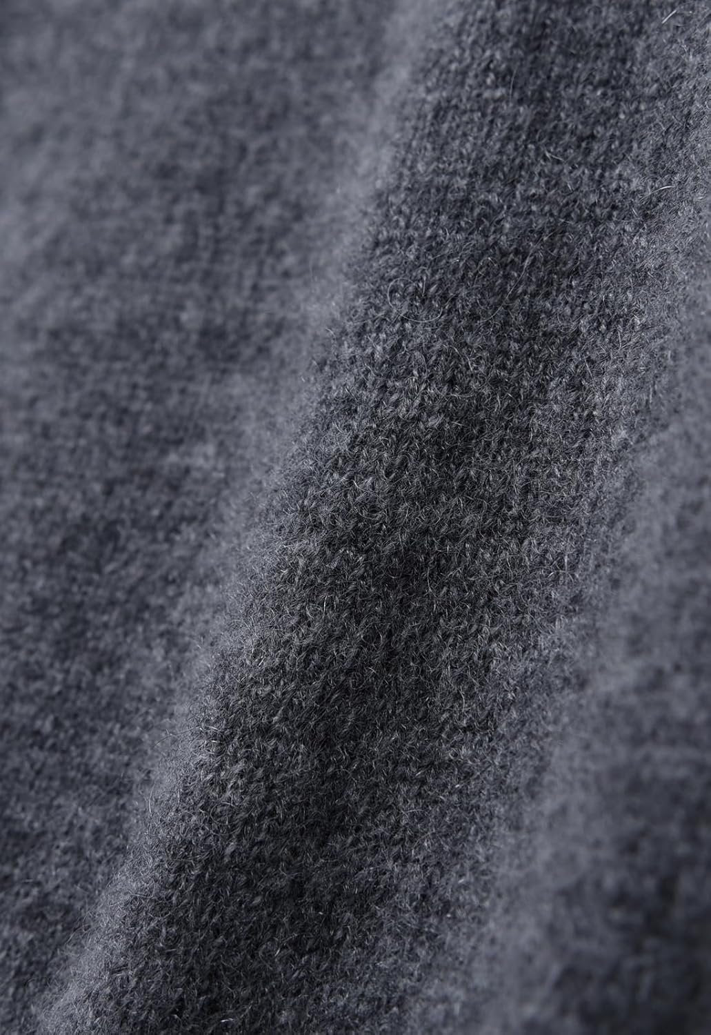 Men's V-Neck Cashmere Sweater — Dark Grey