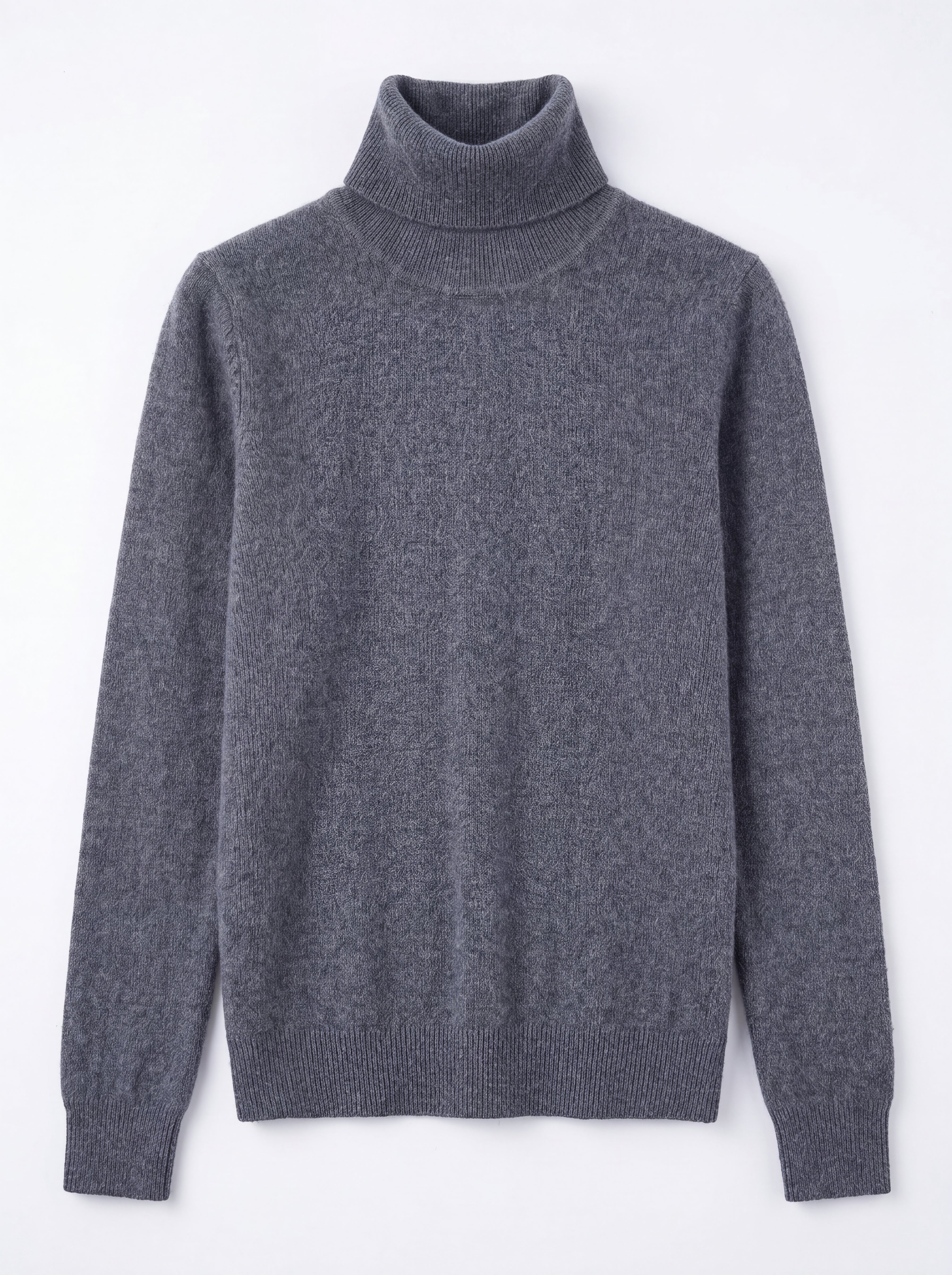 Classic Turtleneck Cashmere Sweater — Dark Grey