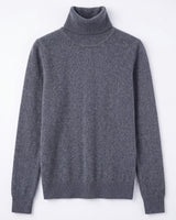 Classic Turtleneck Cashmere Sweater — Grey