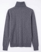 Classic Turtleneck Cashmere Sweater — Grey