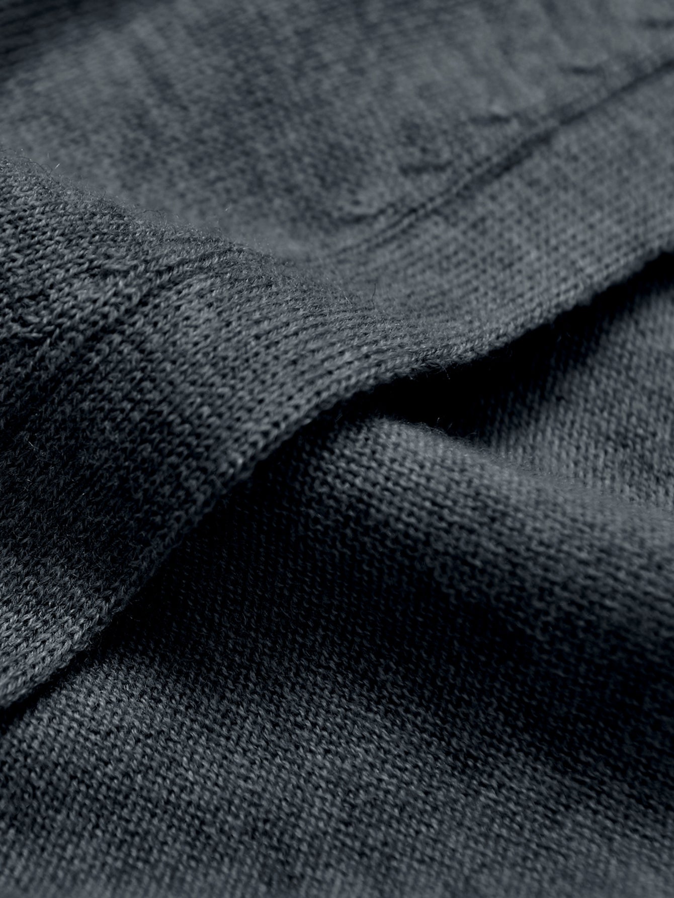 V-Neck Knit Cardigan — Dark grey