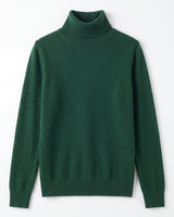Classic Turtleneck Cashmere Sweater — Green
