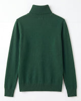 Classic Turtleneck Cashmere Sweater — Green