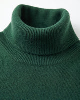 Classic Turtleneck Cashmere Sweater — Green