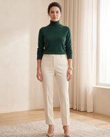 Classic Turtleneck Cashmere Sweater — Green
