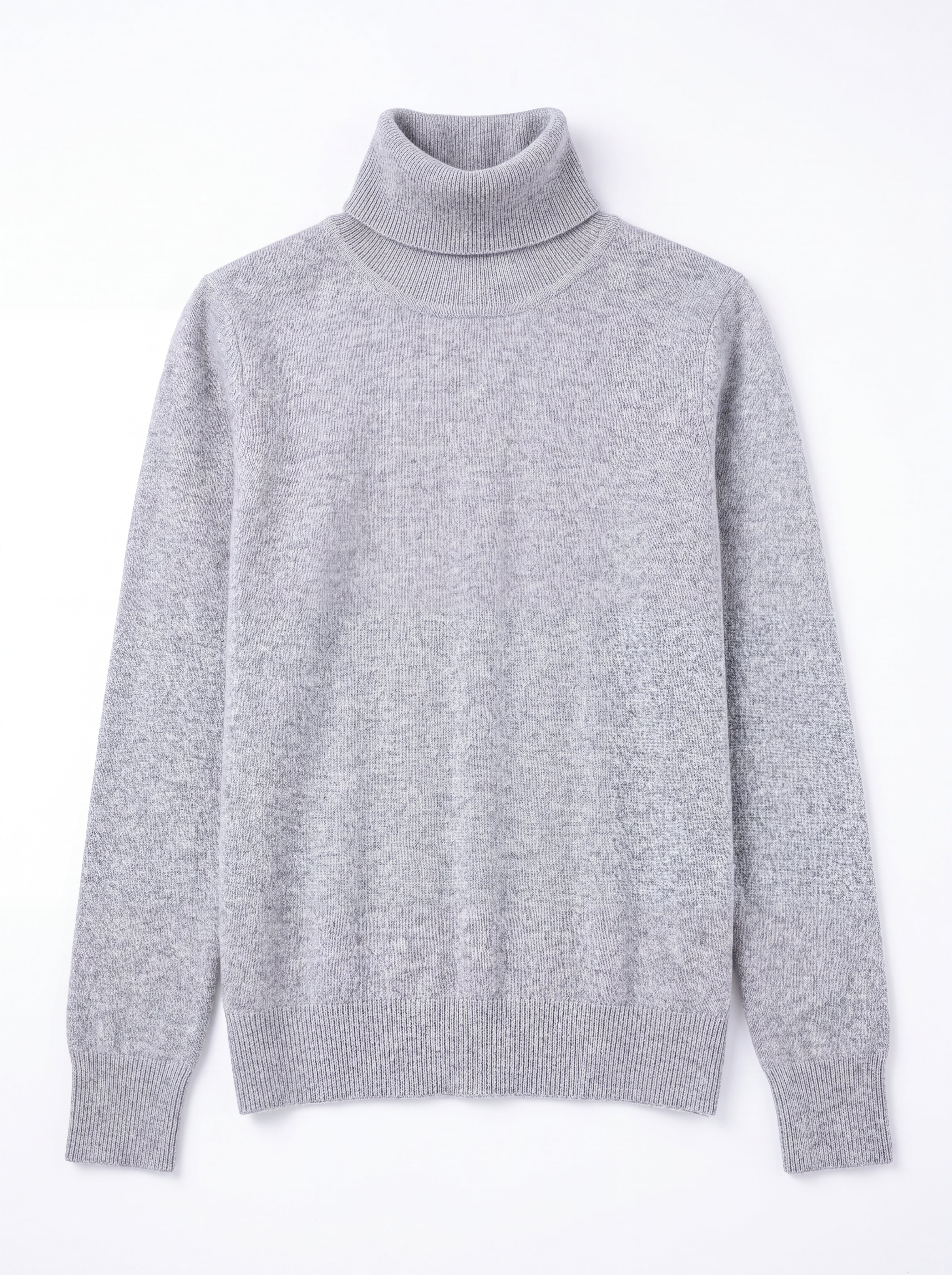 Classic Turtleneck Cashmere Sweater — Grey