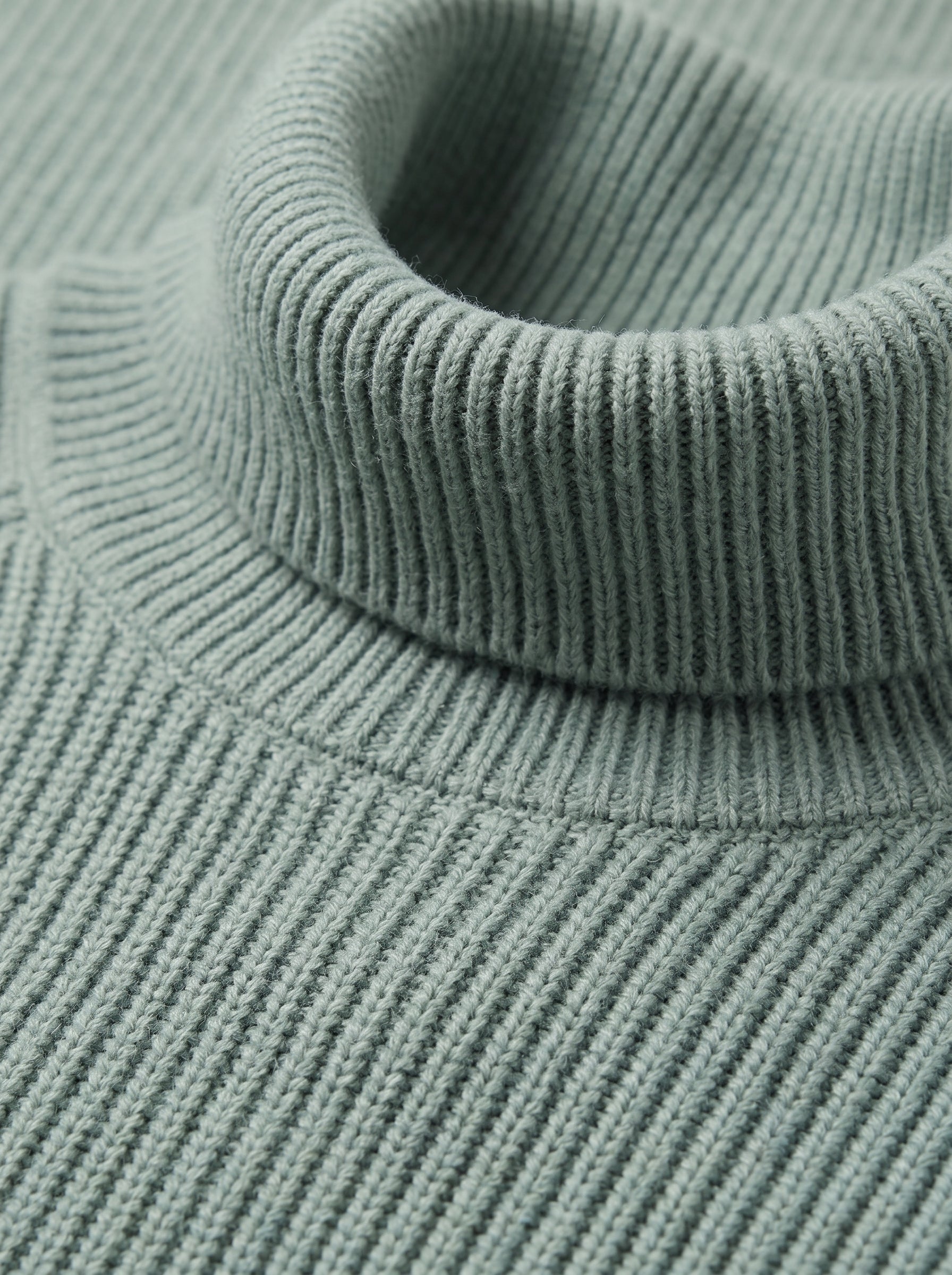 Men's Wool Turtleneck Pullover — Green