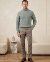 Men's Wool Turtleneck Pullover — Green
