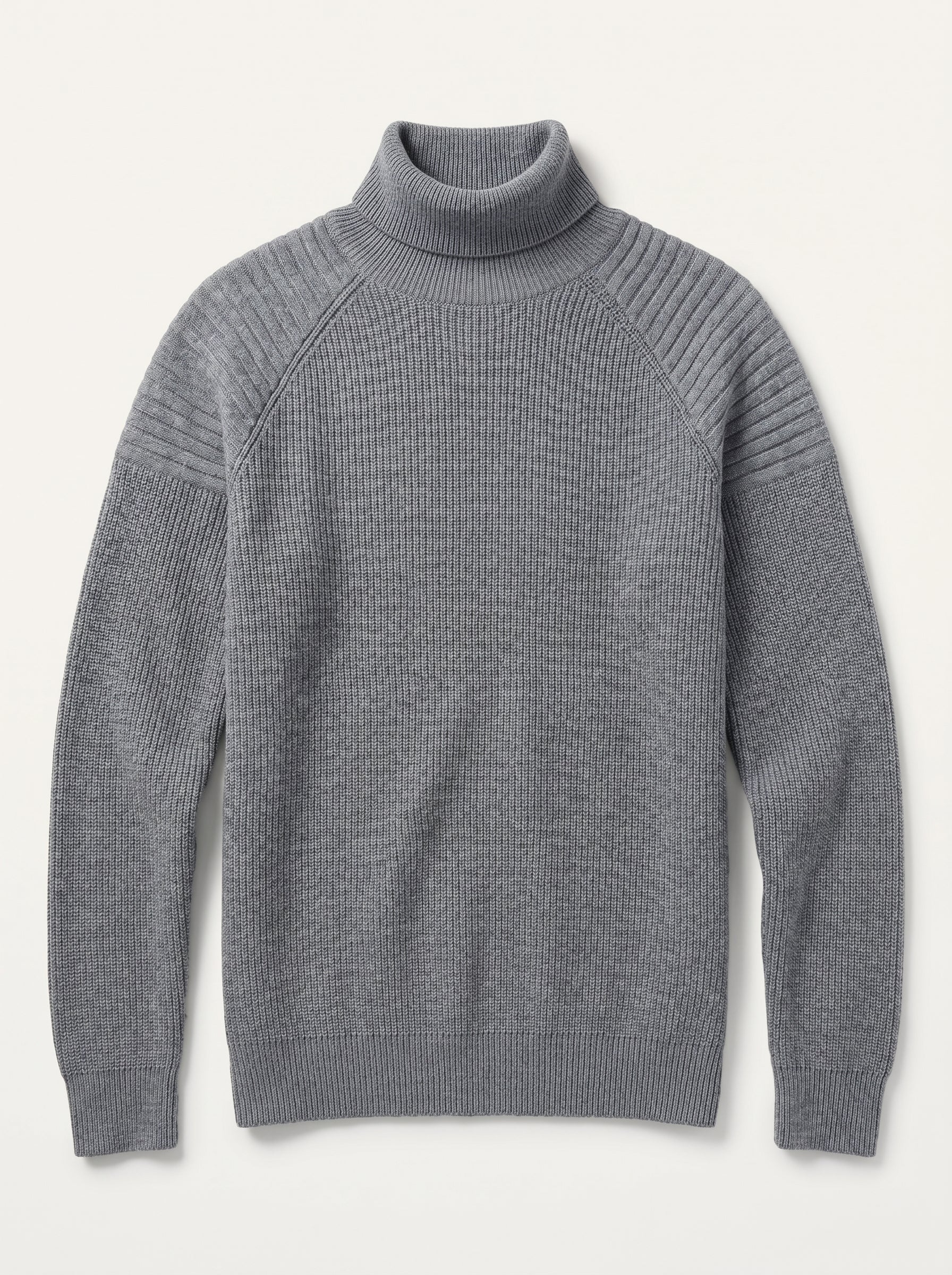 Men's Wool Turtleneck Pullover — Grey