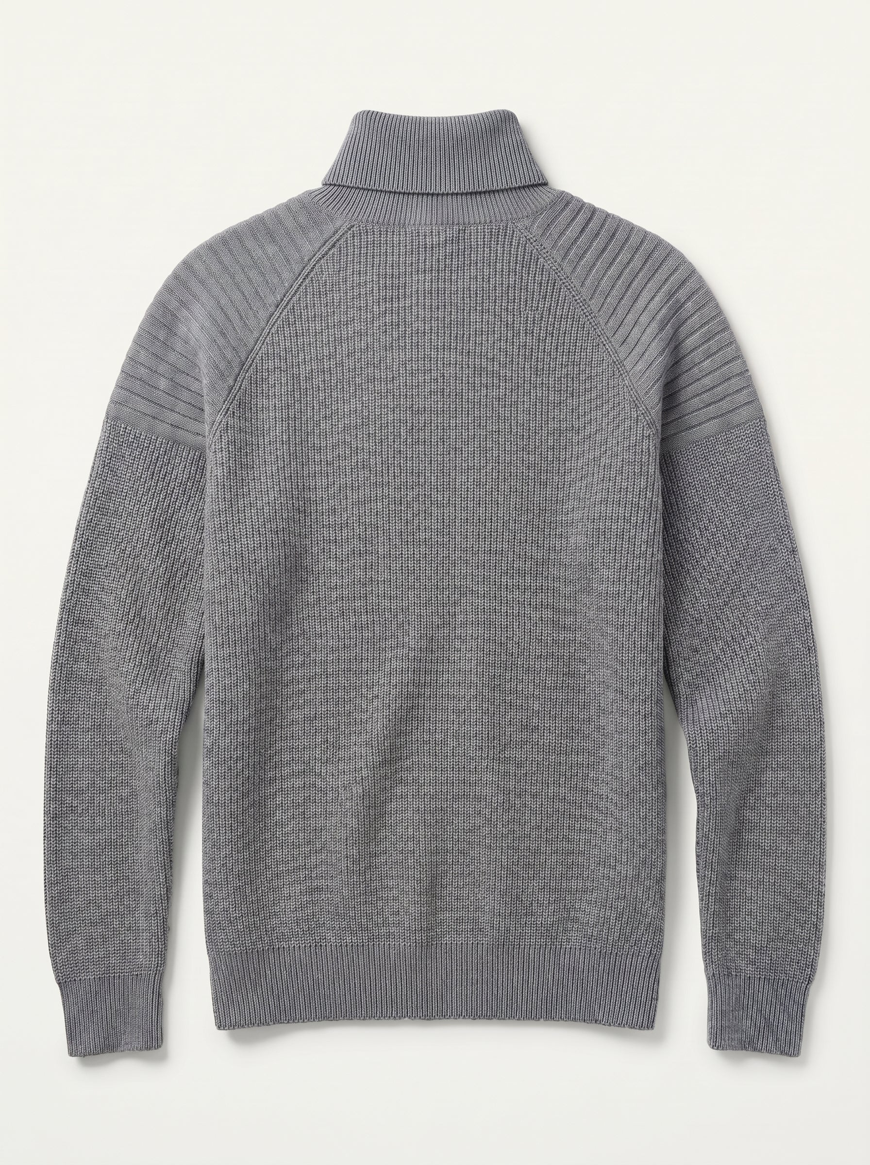 Men's Wool Turtleneck Pullover — Grey