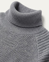 Men's Wool Turtleneck Pullover — Grey