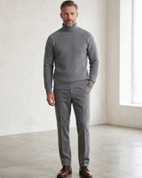 Men's Wool Turtleneck Pullover — Grey