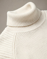 Men's Wool Turtleneck Pullover — White