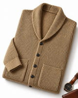 Shawl Collar Cardigan — Apricot