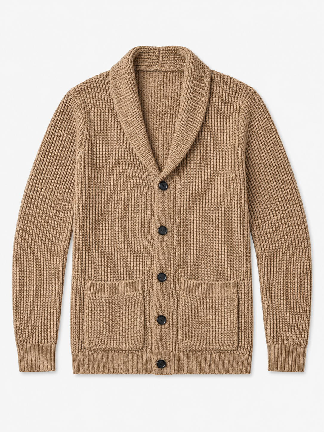 Shawl Collar Cardigan — Apricot