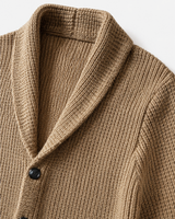 Shawl Collar Cardigan — Apricot