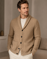 Shawl Collar Cardigan — Apricot