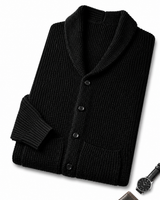 Shawl Collar Cardigan — Black