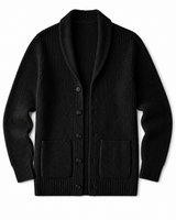 Shawl Collar Cardigan — Black