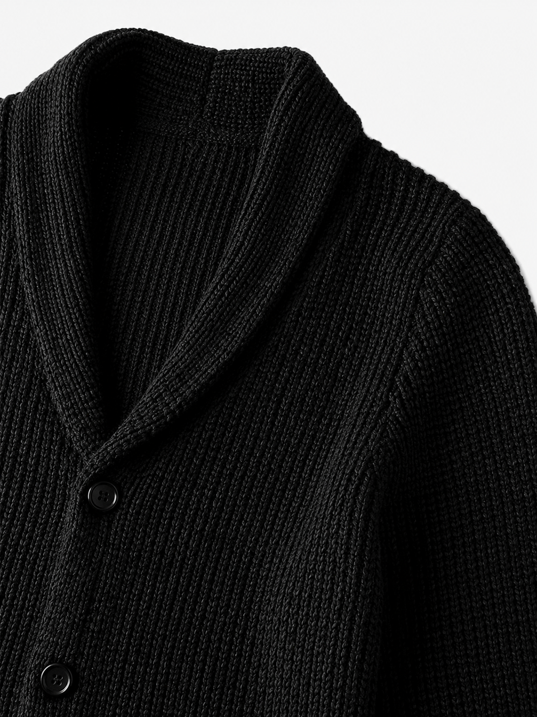 Shawl Collar Cardigan — Black