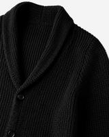 Shawl Collar Cardigan — Black