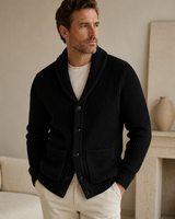 Shawl Collar Cardigan — Black